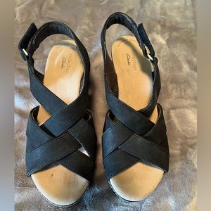 Black Clark Wedges